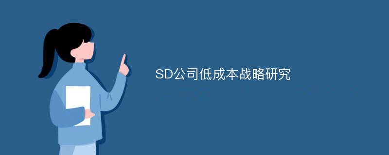 SD公司低成本战略研究