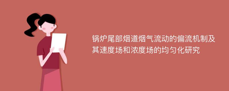 锅炉尾部烟道烟气流动的偏流机制及其速度场和浓度场的均匀化研究