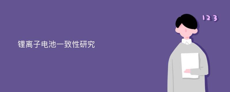 锂离子电池一致性研究