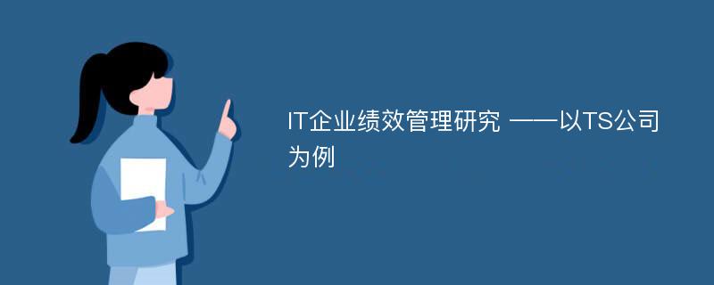 IT企业绩效管理研究 ——以TS公司为例