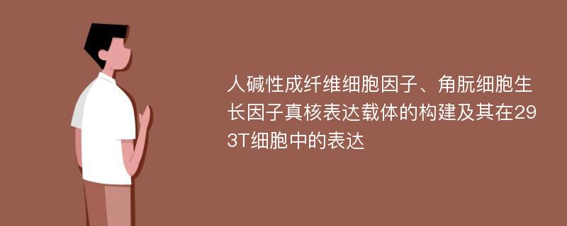 人碱性成纤维细胞因子、角朊细胞生长因子真核表达载体的构建及其在293T细胞中的表达