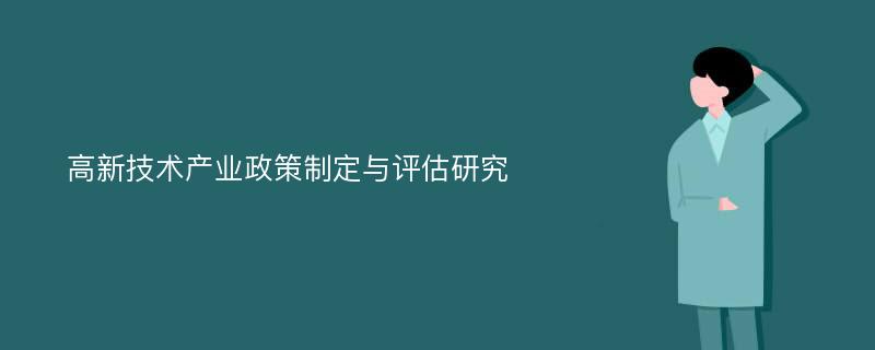 高新技术产业政策制定与评估研究