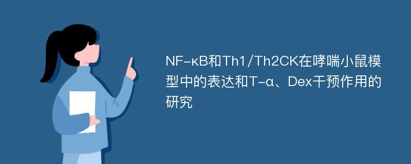 NF-κB和Th1/Th2CK在哮喘小鼠模型中的表达和T-α、Dex干预作用的研究