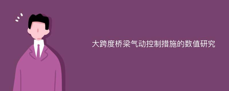 大跨度桥梁气动控制措施的数值研究