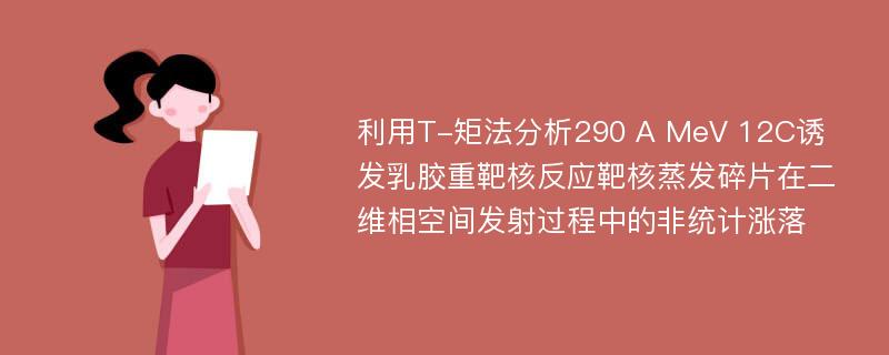 利用T-矩法分析290 A MeV 12C诱发乳胶重靶核反应靶核蒸发碎片在二维相空间发射过程中的非统计涨落