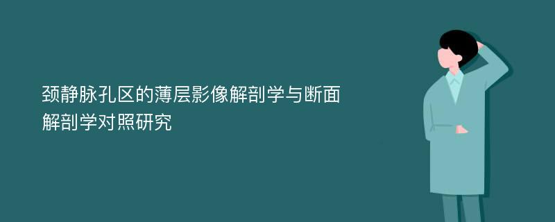 颈静脉孔区的薄层影像解剖学与断面解剖学对照研究