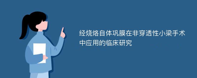 经烧烙自体巩膜在非穿透性小梁手术中应用的临床研究