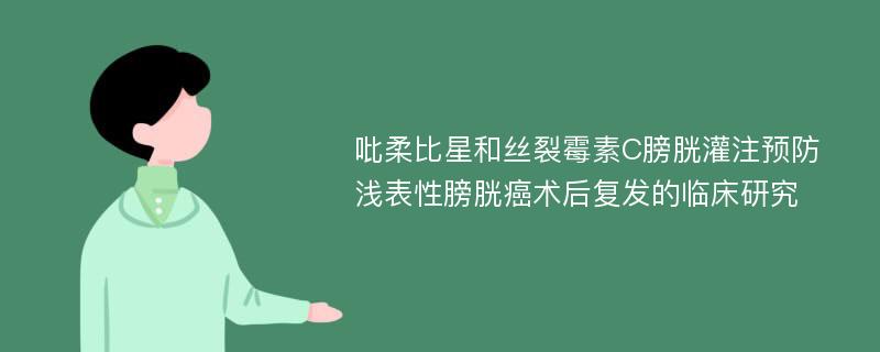 吡柔比星和丝裂霉素C膀胱灌注预防浅表性膀胱癌术后复发的临床研究