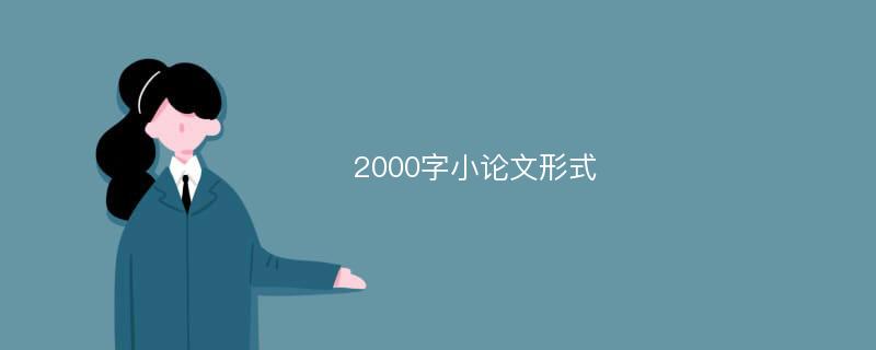 2000字小论文形式