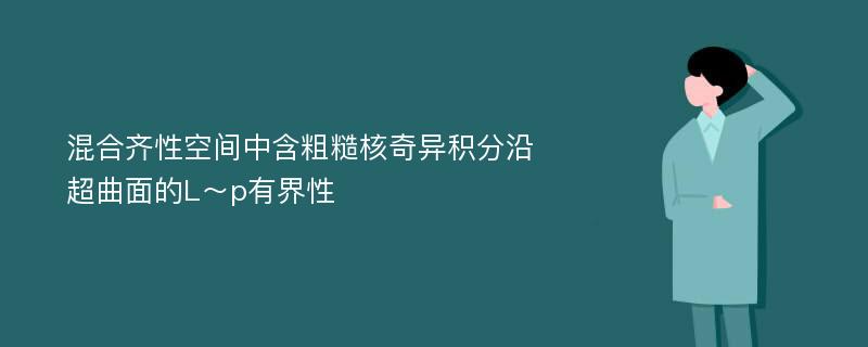 混合齐性空间中含粗糙核奇异积分沿超曲面的L～p有界性