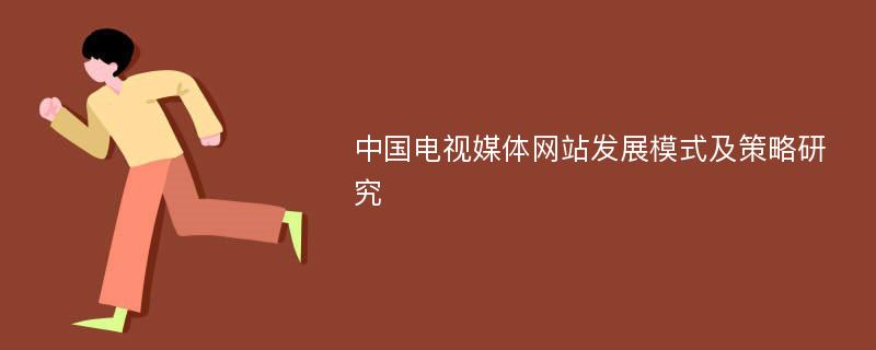 中国电视媒体网站发展模式及策略研究