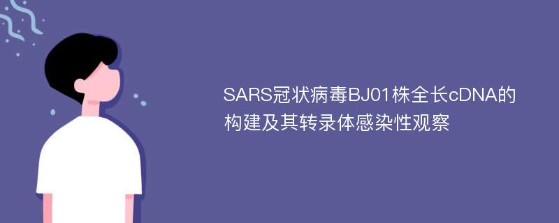 SARS冠状病毒BJ01株全长cDNA的构建及其转录体感染性观察