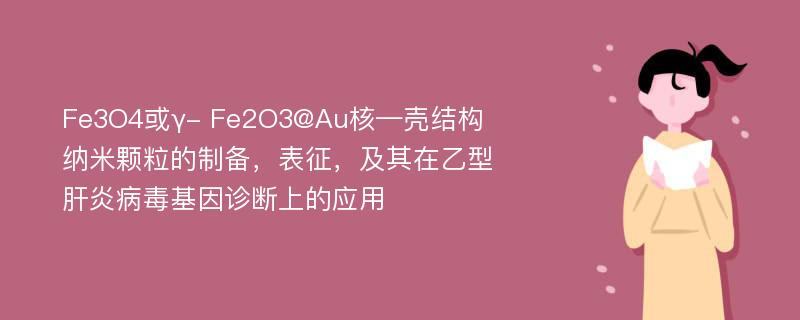 Fe3O4或γ- Fe2O3@Au核—壳结构纳米颗粒的制备，表征，及其在乙型肝炎病毒基因诊断上的应用