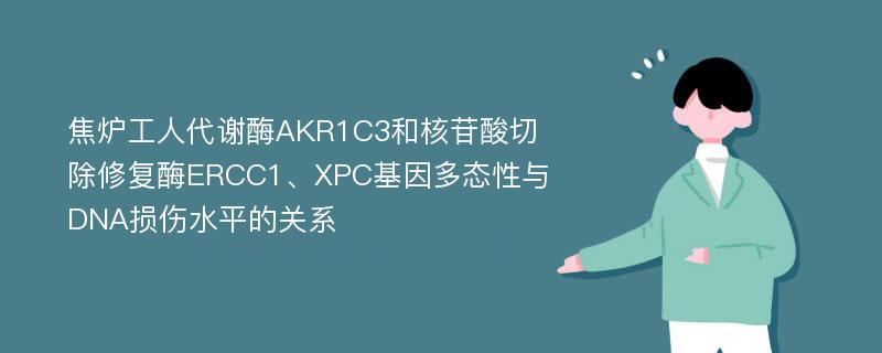 焦炉工人代谢酶AKR1C3和核苷酸切除修复酶ERCC1、XPC基因多态性与DNA损伤水平的关系