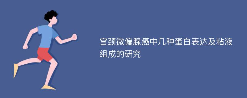 宫颈微偏腺癌中几种蛋白表达及粘液组成的研究