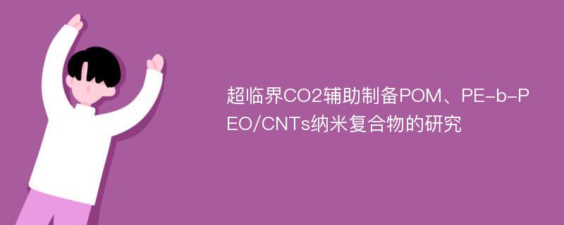 超临界CO2辅助制备POM、PE-b-PEO/CNTs纳米复合物的研究