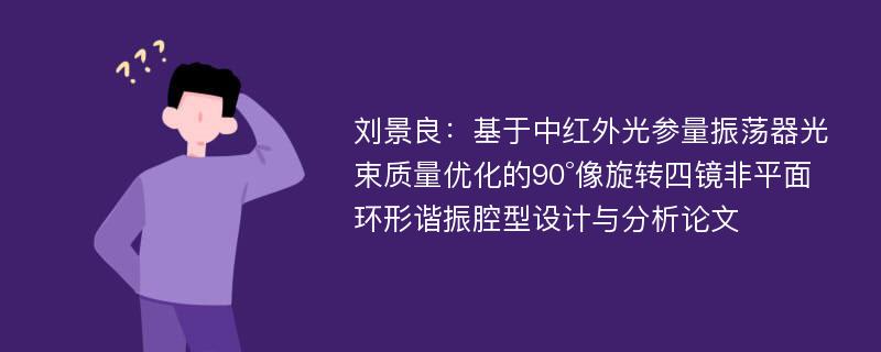 刘景良：基于中红外光参量振荡器光束质量优化的90°像旋转四镜非平面环形谐振腔型设计与分析论文