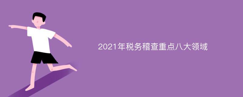 2021年税务稽查重点八大领域