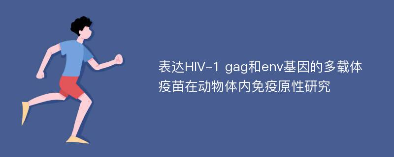 表达HIV-1 gag和env基因的多载体疫苗在动物体内免疫原性研究