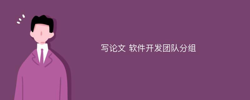 写论文 软件开发团队分组