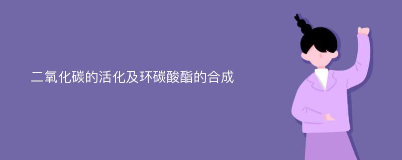 二氧化碳的活化及环碳酸酯的合成