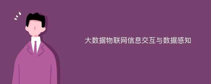 大数据物联网信息交互与数据感知