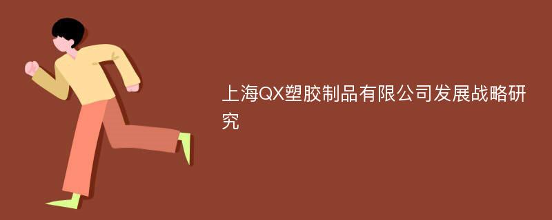 上海QX塑胶制品有限公司发展战略研究