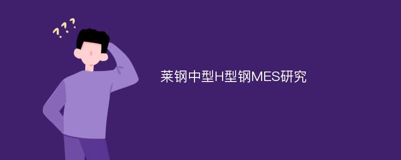 莱钢中型H型钢MES研究