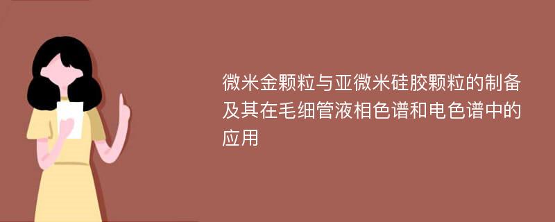 微米金颗粒与亚微米硅胶颗粒的制备及其在毛细管液相色谱和电色谱中的应用