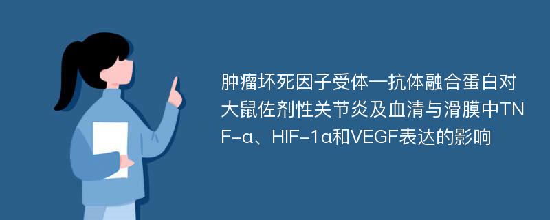 肿瘤坏死因子受体—抗体融合蛋白对大鼠佐剂性关节炎及血清与滑膜中TNF-α、HIF-1α和VEGF表达的影响