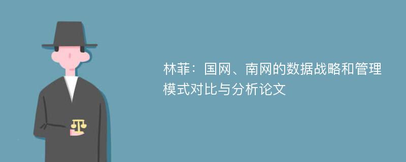 林菲：国网、南网的数据战略和管理模式对比与分析论文