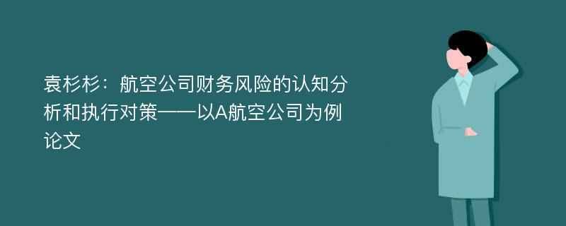 袁杉杉：航空公司财务风险的认知分析和执行对策——以A航空公司为例论文