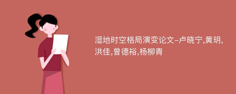 湿地时空格局演变论文-卢晓宁,黄玥,洪佳,曾德裕,杨柳青