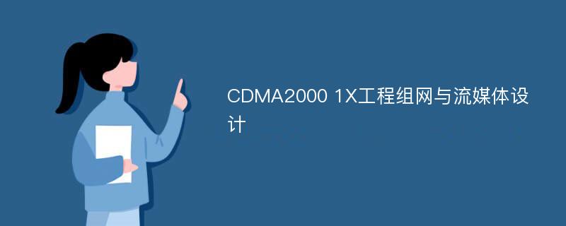 CDMA2000 1X工程组网与流媒体设计