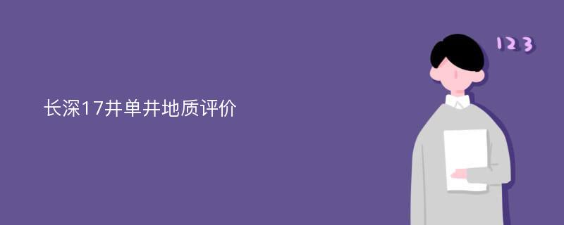 长深17井单井地质评价