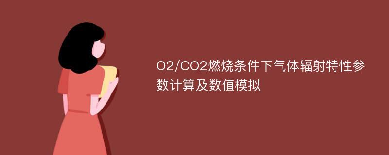 O2/CO2燃烧条件下气体辐射特性参数计算及数值模拟