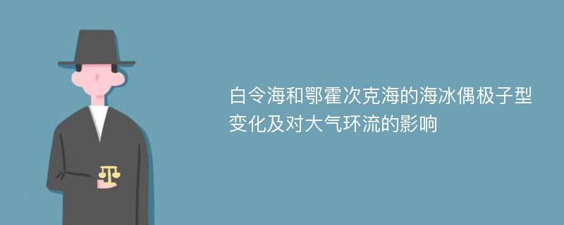 白令海和鄂霍次克海的海冰偶极子型变化及对大气环流的影响