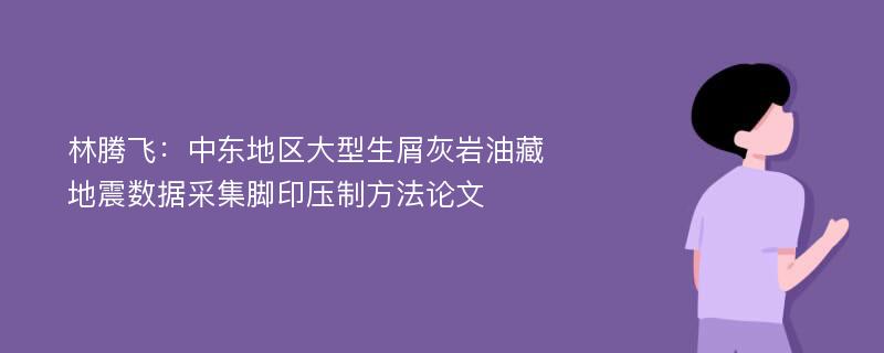 林腾飞：中东地区大型生屑灰岩油藏地震数据采集脚印压制方法论文