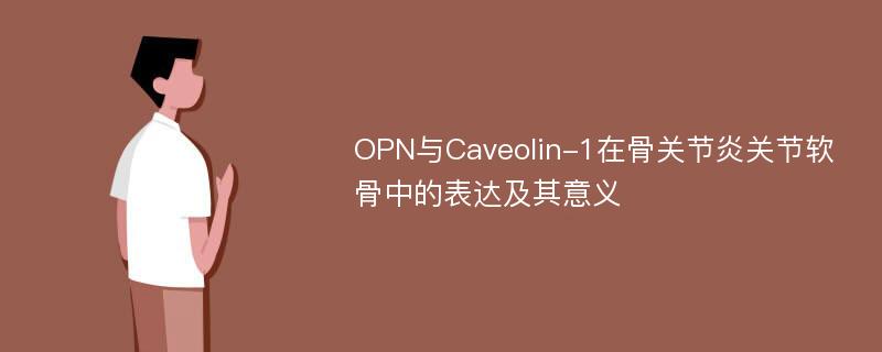 OPN与Caveolin-1在骨关节炎关节软骨中的表达及其意义