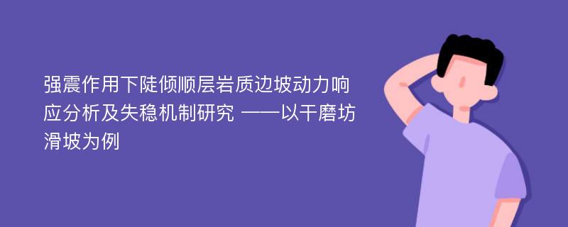 强震作用下陡倾顺层岩质边坡动力响应分析及失稳机制研究 ——以干磨坊滑坡为例