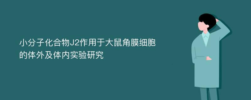 小分子化合物J2作用于大鼠角膜细胞的体外及体内实验研究