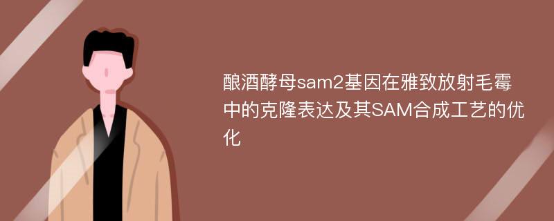 酿酒酵母sam2基因在雅致放射毛霉中的克隆表达及其SAM合成工艺的优化