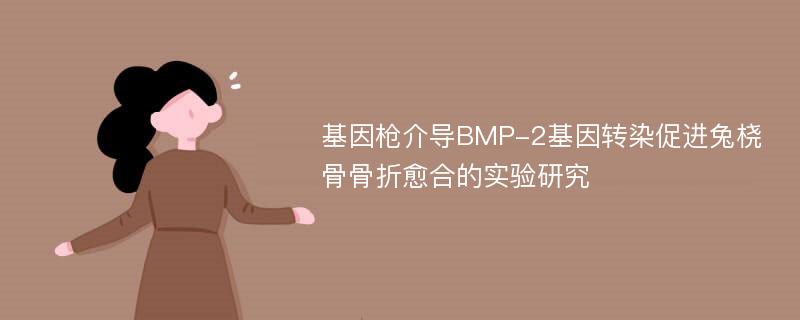 基因枪介导BMP-2基因转染促进兔桡骨骨折愈合的实验研究