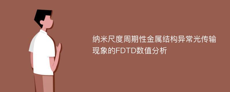 纳米尺度周期性金属结构异常光传输现象的FDTD数值分析